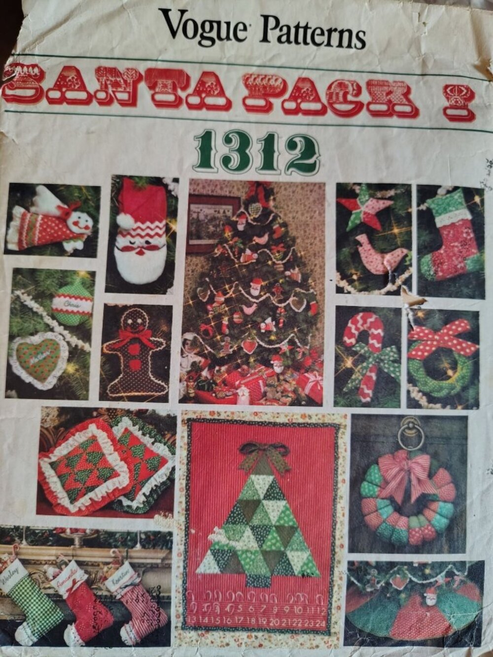 Vogue Patterns 1312 Santa Pack 1 Christmas Accessories Sewing Pattern